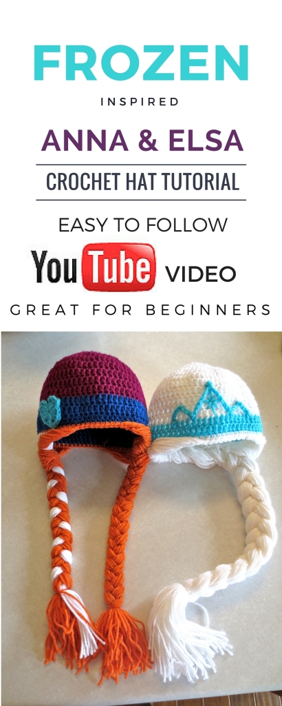 Easy Frozen Inspired Anna & Elsa Crochet Hat Tutorial in memory of Brylee Olson. 